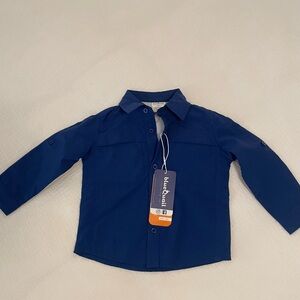 Blueberi Boulevard Navy Kids Button Down Shirt